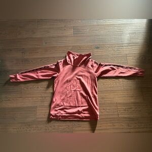 bebe Lilac Lavender Logo Sleeve Funnel Neck Pullover Hoodie Sweatshirt Sweater